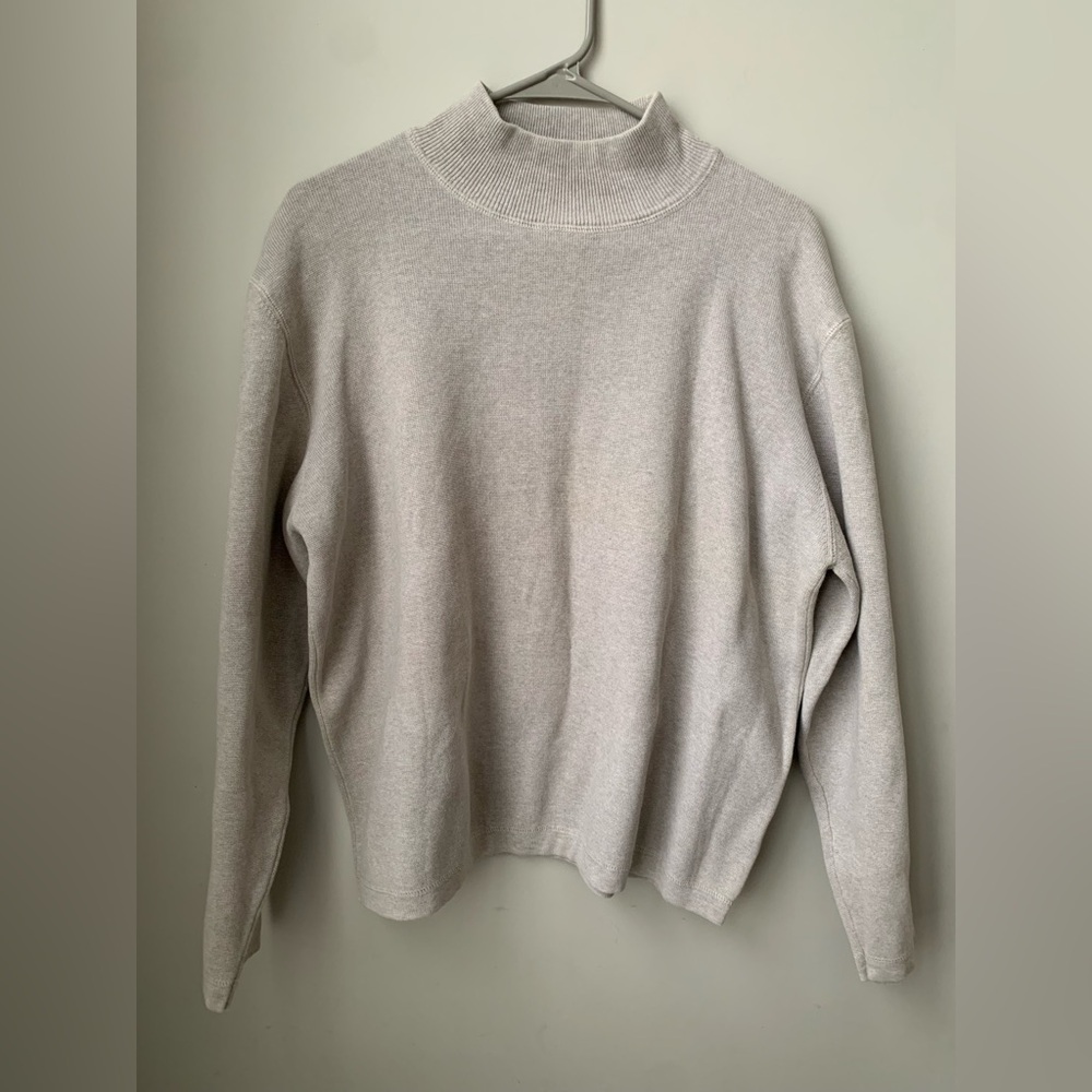 Eddie Bauer Light Gray Turtleneck Sweater